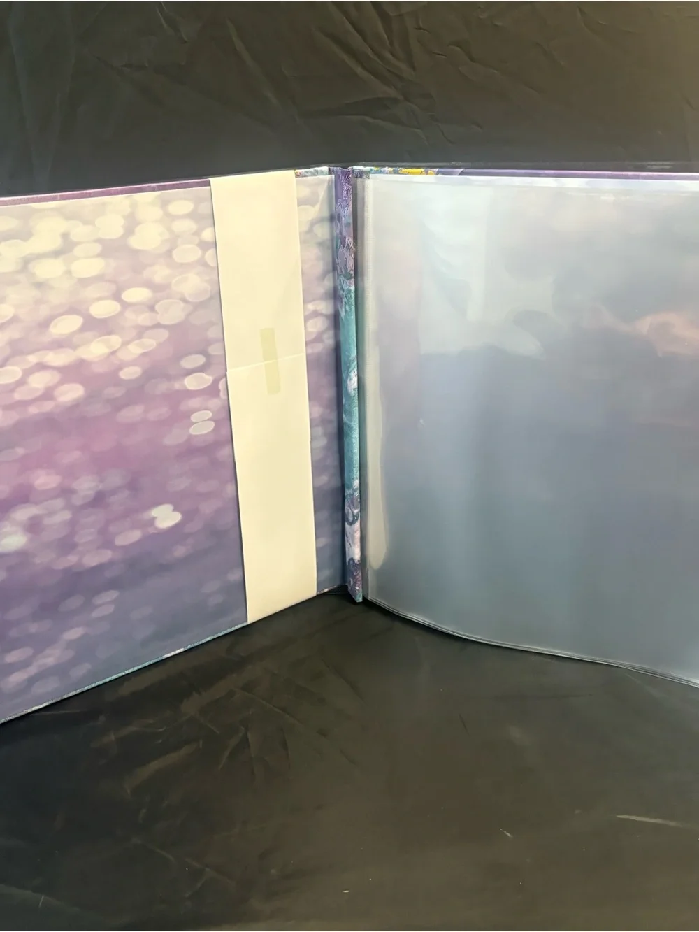 The Paper Studio 12x12 Lavender & Teal Marble Scrapbook Album with Gold Accents